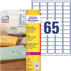 ANL755125 Adressetikett Klar 38x21mm Avery L7551
