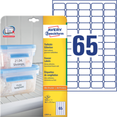ANL797125 Frysetikett Vit 38x21mm Avery L7971