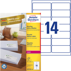 ANLR7163100 Adresseetikett Hvit 99,1x33,1