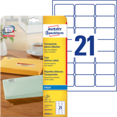 ANJ856025 Adressetikett Inkjet 63x38mm Avery J8560