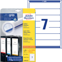 ANL476025 Pärmetikett Rygg Vit 192x38mm Avery L4760