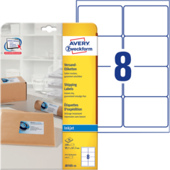 ANJ816525 Adressetikett Inkjet 99x67mm Avery J8165