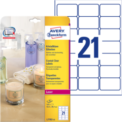 ANL778225 Etikett Klar 63x38mm Avery L7782