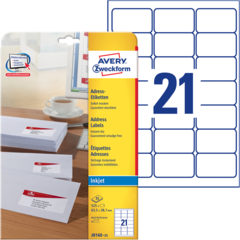 ANJ816025 Adressetikett Inkjet 63x38mm Avery J8160