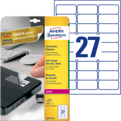 ANL611420 Plomberingsetikett VOID 63x29mm Avery L6114