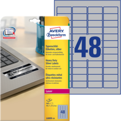 ANL600920 Avery Etiketter sølv sterke