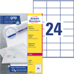 ANL7180100 Adressetikett Vit 70x36mm Avery L7180