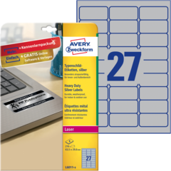 ANL60118 Etikett Sølv 63,5x29,6 mm