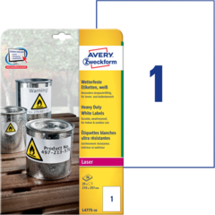 ANL477520 Etikett Väderbeständig A4 Avery L4775