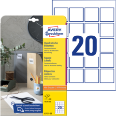 ANL712125 Etikett QR-Kod Blockout 45x45mm Avery L7121