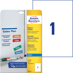 ANJ88675 Magnetskylt Vit Inkjet A4 Avery J8867