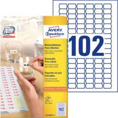 ANL3410REV25 Prisetikett Avtagbar 26x16 Avery L3410REV