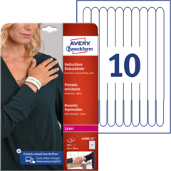 ANL400010 Etikett Armband Vit 265x18mm Avery L4000