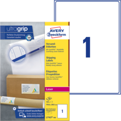 ANL7167100 Brevetikett Vit A4 Helark Avery L7167