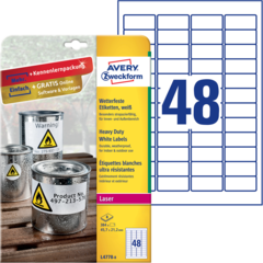 ANL47788 ETIKETT HVIT 45,7x21,2 MM