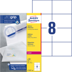 ANL7183100 Adressetikett Vit 105x74mm Avery L7183