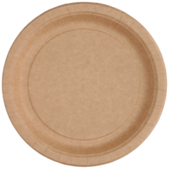 2125100 Papperstallrik 22cm Brun