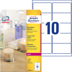 ANL778325 Etikett Klar 96x50mm Avery L7783