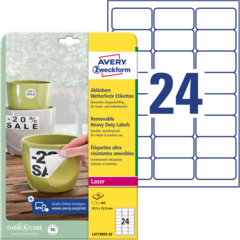 ANL4773REV20 Etikett Väderbeständig 63x33 Avery L4773REV