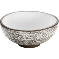 PLA105 Skål Vit Räfflad RENEW