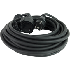 14402101 Skarvsladd IP44 Svart 10m