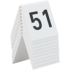 TN5160WT Bordsskyltar med Siffror 51-60 Securit