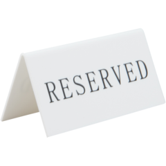 TNRESENWT Bordskylt "RESERVED" Securit