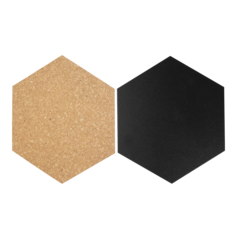 FBCBHEX Securit Väggtavla Kork & Griffel Hexagon 7-pack