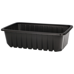 8175014001 Tråg Faerch Sort PP 81-75S 260x159x73mm 2220ml