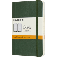 BNT360147 Anteckningsbok Med bokmärkesband Linjerad Grön 9x14cm