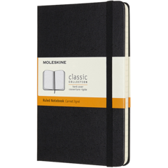 BNT360171 Anteckningsbok Med bokmärkesband Linjerad Svart 11,5x18cm