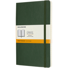 BNT360149 Anteckningsbok Med bokmärkesband Linjerad Grön 13x21cm