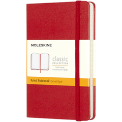 BNT360062 Anteckningsbok Moleskine Linjerad Röd 9x14cm