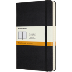 BNT360402 Anteckningsbok Med bokmärkesband Linjerad Svart 13x21cm