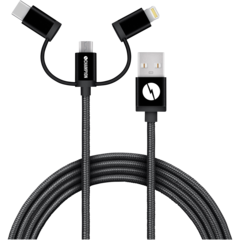 ON97222CH USB-Kabel till USB-C, Lightning, Micro-USB Champion 1,5m