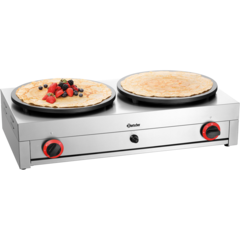 BA1043623 Crêpeplatta Dubbel Gas Bartscher 2CP400G Ø40cm
