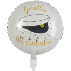 HIS64976 Hisab Folieballong 46cm Vit