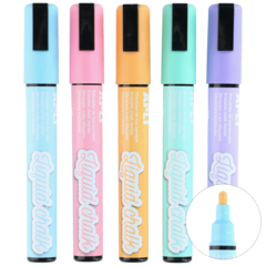 18207 Pastel Liquid Chalk Markers Apli 5.5mm Round Tip