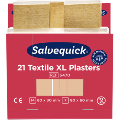 1062851 Plaster Salvequick Tekstil 6470XL 6x21stk/fp