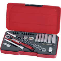 LUN167290105 Hylsnyckelsats 1/4" T1436