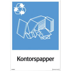 LUN566748935 Skylt Kontorspapper Systemtext 148x210mm