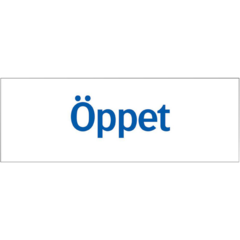 LUN566700142 Skylt "Öppet" Systemtext 74x210mm