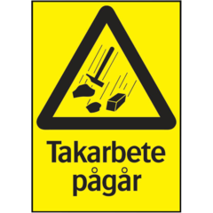 LUN566732079 Skylt Takarbete pågår Systemtext 210x297mm