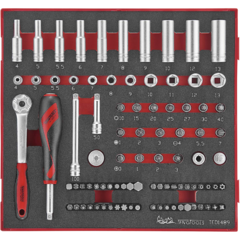 LUN238240105 Hylsnyckelsats 1/4" EVA TED148