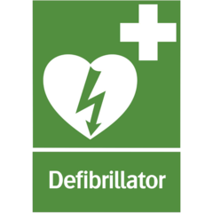 LUN566705455 Nödskylt Hjärtstartare / Defibrillator (210x297mm)