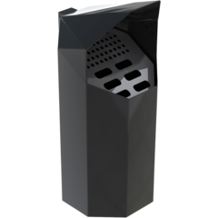 GE246611 Askkopp Utomhus Asken (Med Tak) - Svart