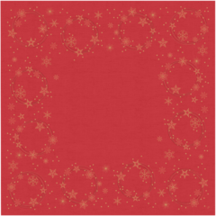 119200867 Duni Dunicel Star Shine Red Table Cover 84x84cm