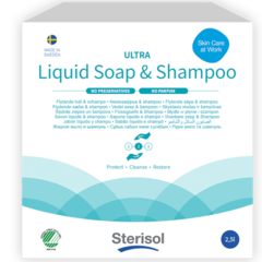 1703815 Flytande tvål & Schampo Sterisol Ultra Oparfymerad 2,5L