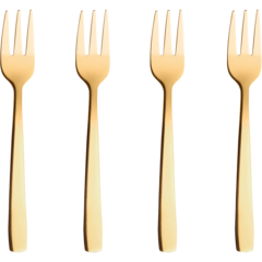 AI15508 Raw Cake Forks 4-Pack Gold 140mm