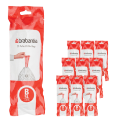 BRA100314 Avfallspåsar Brabantia B 5-7L 10x20st